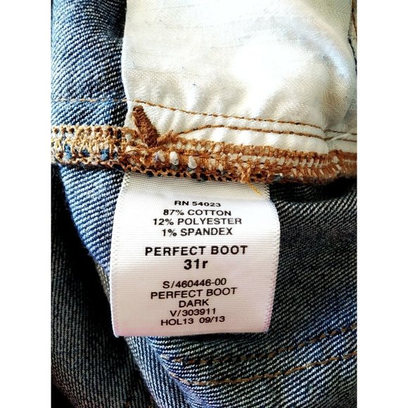 GAP 1969 31/12R Dark Wash Some Stretch Perfect Boot Jeans 30" inseam - Picture 4 of 5